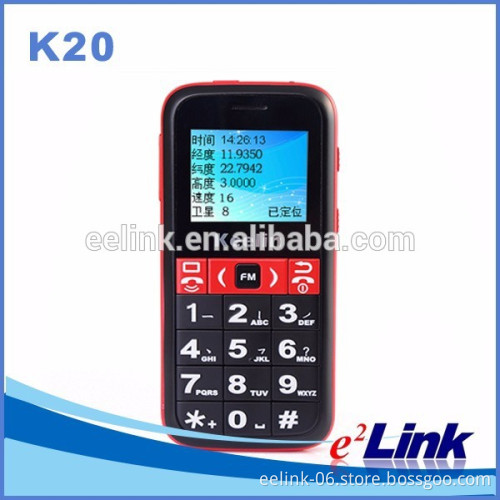 Big keyboard mobile phone for elderly with real-time positioning and tracking